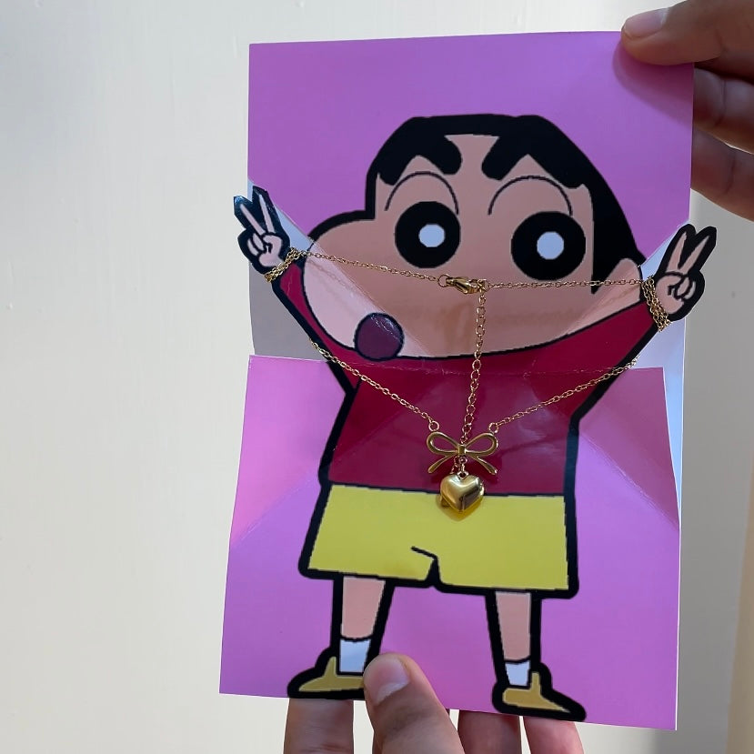 Shinchan card necklace