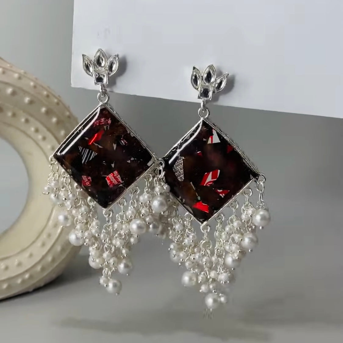 Pearl jhumkas