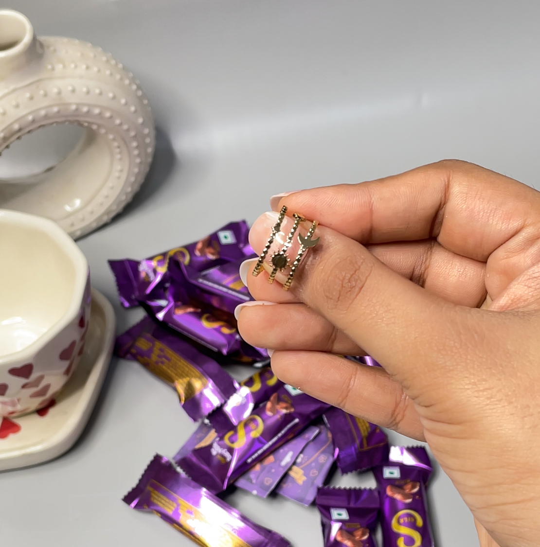 Mystery chocolate jewellery