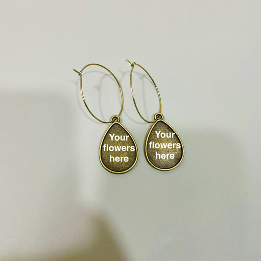 Bronze drop hoops