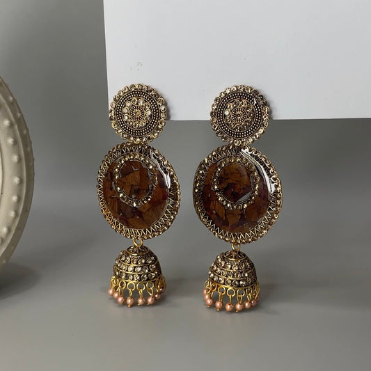Studded jhumkas