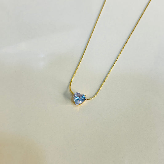 Minimal solitaire necklace