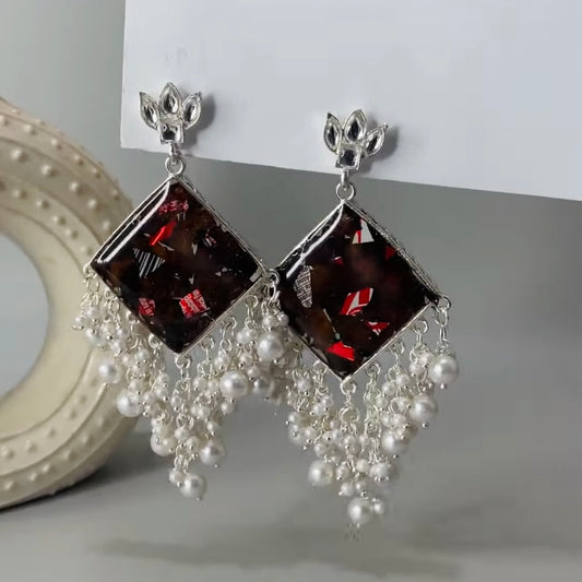 Pearl jhumkas
